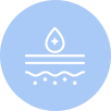 Icon showing Juvelook and Juvelook Volume effects on scar improvement, pore reduction, hydration, wrinkle elasticity, and skin strengthening